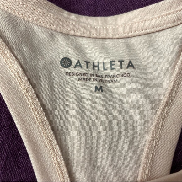 Athleta racerback Encore Tank top pale ballerina gown pink cinched sides - Picture 10 of 10